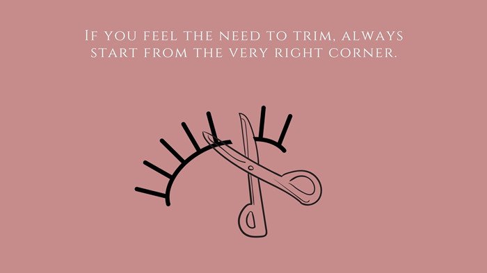 4-If you feel the need to trim, always start from the very right corner.